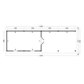  Tuindeco | Overkapping Oslo XL | Type 11 | Zwarte Wanden 211176-10